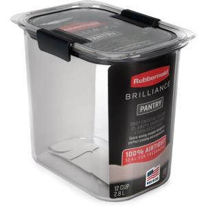 imageRubbermaid Brilliance Airtight Cereal Food Storage Container Shatterproof BPAFree and DishwasherSafe 32oz Capacity12Cup
