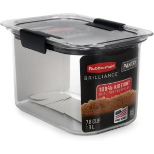 imageRubbermaid Brilliance Airtight Cereal Food Storage Container Shatterproof BPAFree and DishwasherSafe 32oz Capacity78 Cup