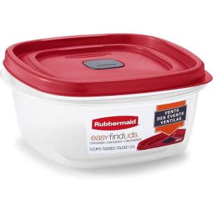 imageRubbermaid EasyFindLids Food Storage Containers in SpecialEdition Insignia Blue 42 PieceRed