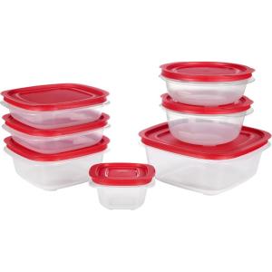 imageRubbermaid EasyStore Square and Round Containers 14Piece Set Food Storage Containers Food Storage Containers with Lids