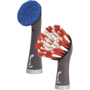 imageRubbermaid Reveal Power Scrubber Attachable Soft Bristle ampamp Velcro Head with 6 Microfiber Pads for Cordless Electric Battery Powered Scrub Brush Ideal for ShoesSneakersCar TrimTiresFurnitureDual Head Combo
