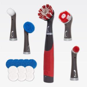 imageRubbermaid Reveal Power Scrubber with MultiPurpose ampamp Grout Head Cordless Electric Battery Powered Scrub Brush Water Resistant for HomeKitchenBathroomGroutTileShowerTubPower Scrubber Ultimate Kit