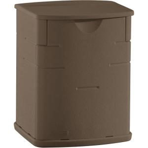 imageRubbermaid Small Resin Outdoor Storage Deck Box 19 Gal Weather Resistant Brown Deck Organization for HomeSmall Garden ToolsGrilling AccessoriesPool Supplies