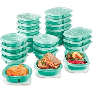 imageRubbermaid TakeAlongs Food Storage Containers Set of 26 ClearTeal