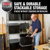 imageRubbermaid Roughneck Tote 18 Gal 6 Pack Made in USA Black ampamp Gray Rugged Plastic Stackable Storage Bins with Lids and Handles18 Gal  6 Pack