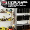imageRubbermaid Roughneck Tote 18 Gal 6 Pack Made in USA Black ampamp Gray Rugged Plastic Stackable Storage Bins with Lids and Handles18 Gal  6 Pack