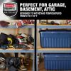imageRubbermaid Roughneck Tote 31 Gal 3 Pack Made in USA Dark Indigo Metallic Rugged Plastic Stackable Storage Bins with Lids and Handles40 Gal  2 Pack