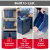 imageRubbermaid Roughneck Tote 31 Gal 3 Pack Made in USA Dark Indigo Metallic Rugged Plastic Stackable Storage Bins with Lids and HandlesVariety  10 Pack