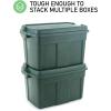 imageRubbermaid ECOSense Wheeled Storage Totes 40 Gal Pack of 2 Durable and Reusable Bins with Latching Lids for Garage or Home Organization Made From Recycled Materials37 Gal Pack of 3