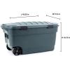imageRubbermaid ECOSense Wheeled Storage Totes 40 Gal Pack of 2 Durable and Reusable Bins with Latching Lids for Garage or Home Organization Made From Recycled Materials40 Gal Wheeled  2 Pack