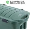 imageRubbermaid ECOSense Wheeled Storage Totes 40 Gal Pack of 2 Durable and Reusable Bins with Latching Lids for Garage or Home Organization Made From Recycled Materials40 Gal Wheeled  2 Pack