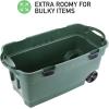 imageRubbermaid ECOSense Wheeled Storage Totes 40 Gal Pack of 2 Durable and Reusable Bins with Latching Lids for Garage or Home Organization Made From Recycled Materials40 Gal Wheeled  2 Pack