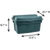 imageRubbermaid ECOSense Wheeled Storage Totes 40 Gal Pack of 2 Durable and Reusable Bins with Latching Lids for Garage or Home Organization Made From Recycled Materials28 Gal  3 Pack