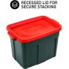 imageRubbermaid Roughneck Tote 18 Gal 6 Pack Made in USA Green ampamp Red Rugged Plastic Stackable Storage Bins with Lids and Handles18 Gal  6 Pack