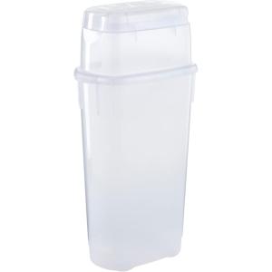 imageRubbermaid Wrap N Craft Plastic Wrapping Paper Organizer Storage Container with Top Ornament Storage Compartment for 20 Standard 30 Inch Rolls Clear