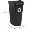 imageRubbermaid Swing Top Recycling Container Easy Access Disposal and Slim Modern Recycle Bin with Lid 122 Gallon Capacity Black for HomeKitchenHotelLobbyOfficeGarage