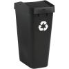 imageRubbermaid Swing Top Recycling Container Easy Access Disposal and Slim Modern Recycle Bin with Lid 122 Gallon Capacity Black for HomeKitchenHotelLobbyOfficeGarage