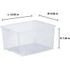 imageRubbermaid Small AllAccess Tote with Lids Pack of 4 Stackable Storage Bins with Clear DropDown Door and Carry Handles Closet Organization Containers Blazer BlueXSmall 6pk