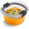 imageRubbermaid Brilliance Glass Round LeakProof 6Piece Set Food Storage Containers Food Containers with Lids Meal Prep ContainersSet of 3 Assorted Round Containers