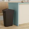 imageRubbermaid Swing Top Waste Container for Home and Kitchen Easy Access Disposal and Slim Modern Trash Can with Lid 122 Gallon Capacity Blac for HomeKitchenGarageApartment
