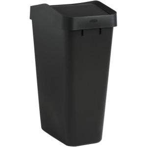 imageRubbermaid Swing Top Waste Container for Home and Kitchen Easy Access Disposal and Slim Modern Trash Can with Lid 122 Gallon Capacity Blac for HomeKitchenGarageApartment